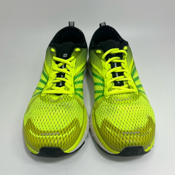 SALOMON SONIC RA PRO Men Running Shoes 10 Yellow Green Neon - Picture 4 of 11